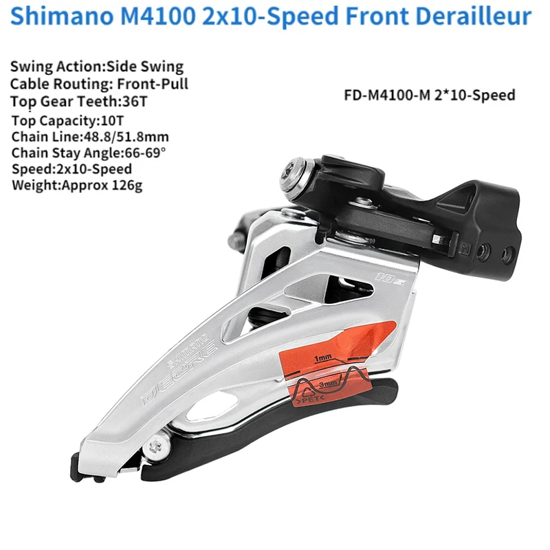

SHIMANO Deore SLX XTFront Derailleur FD M4100-M M5100-M M7100-M M8100-M 2X10/2x11/2x12 Speed