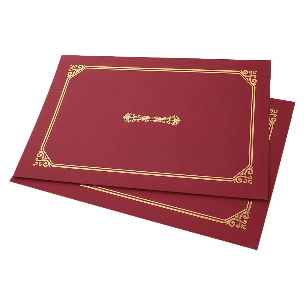 

2Pcs Diploma Holder Set Smooth A4 Certificate Covers for Degree Diploma Presentation Premium Document Folder for School Business