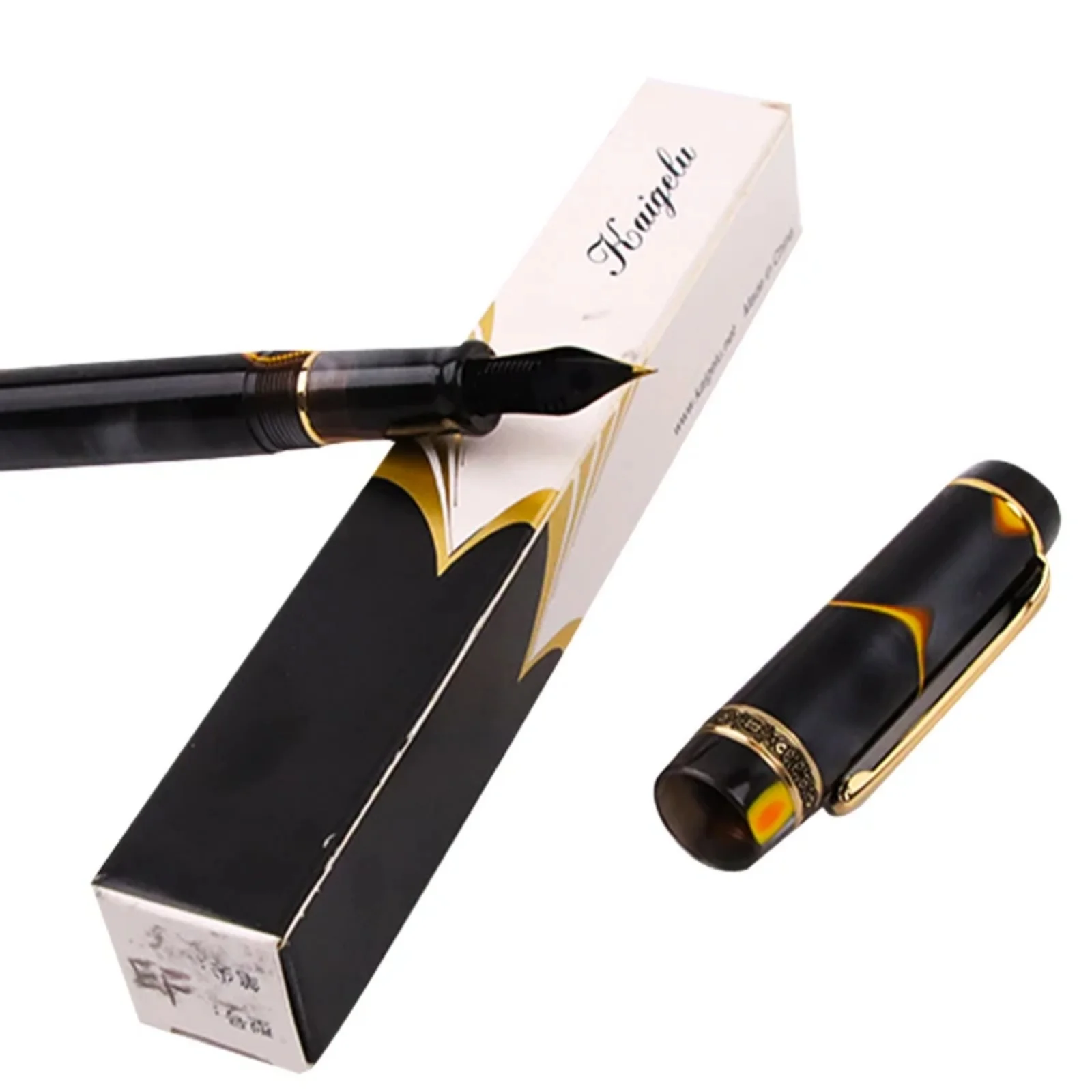 2024 Kaigelu 316 fountain Pen Century Tofu screw Cap Iridium nib EF F M Writing Ink pen Black Cloud Practice pen office Supplies