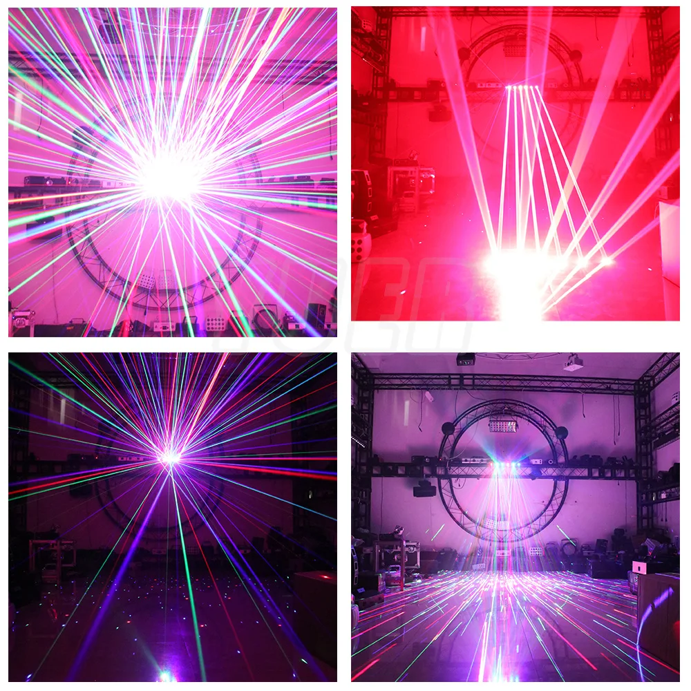 Yuer 6eye roter laser 6eye rgb laser sternen himmel effekt bar beweglicher kopf bühnen beleuchtung für nachtclub bar dj disco projektor lampe