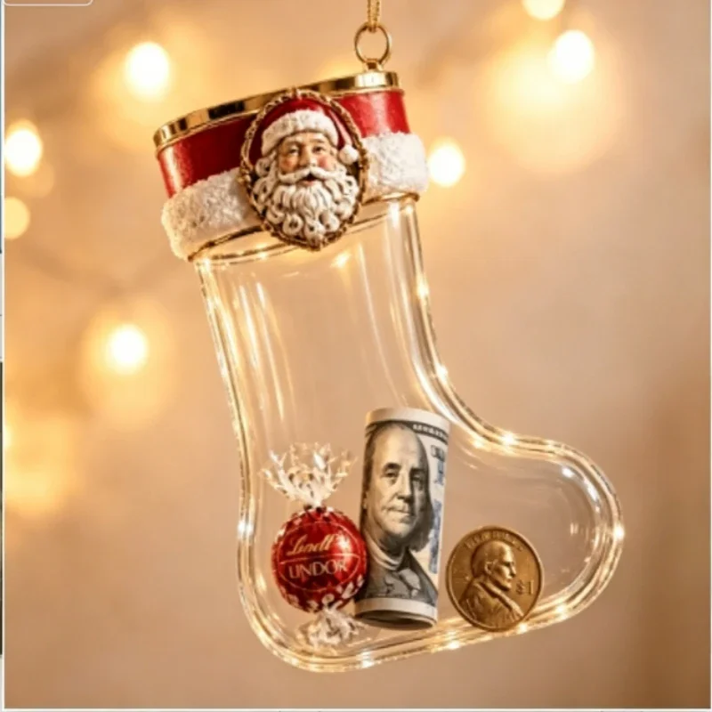 New Fillable Christmas Stocking – Craft Gift Pouch for Holiday Treats & Festive Decoration Display