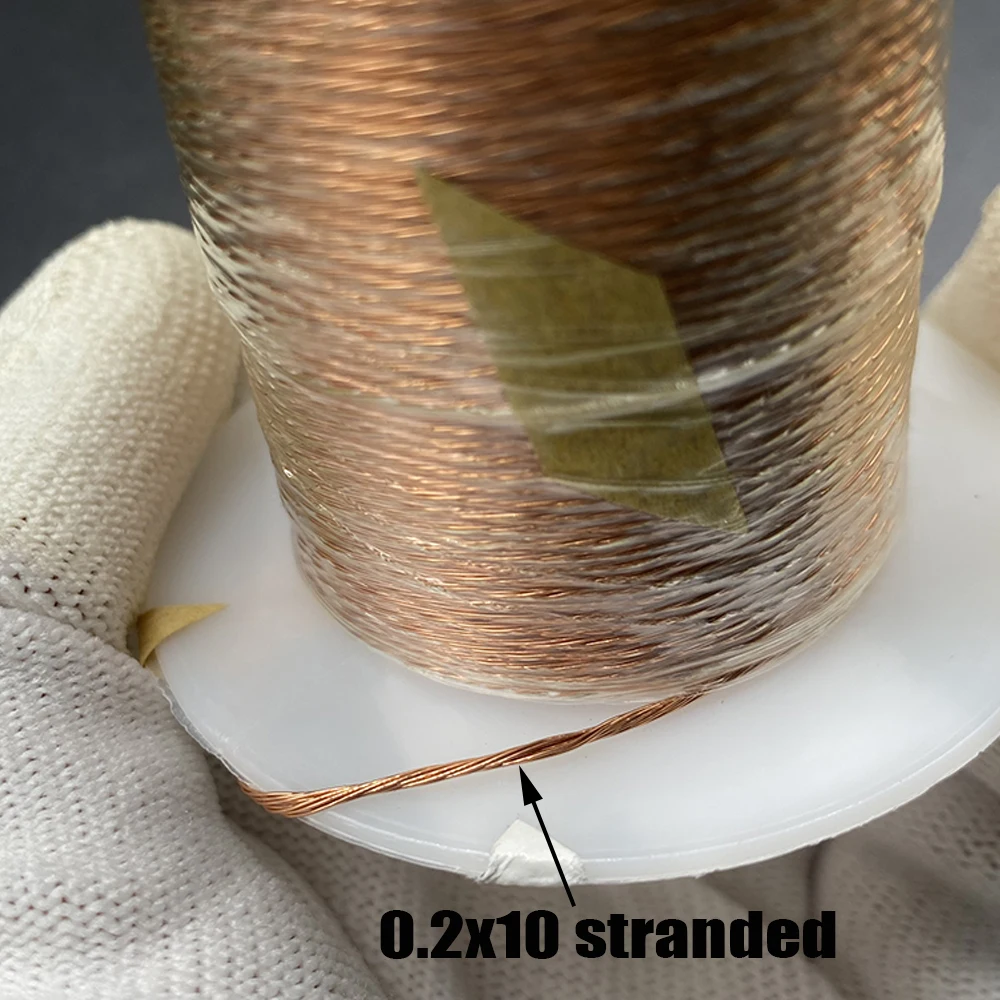 Multi-strand Enameled Wire Stranded High-frequency Copper Wire 0.2mm Multi-strand Litz Cable Transformer Wireless Charging Line