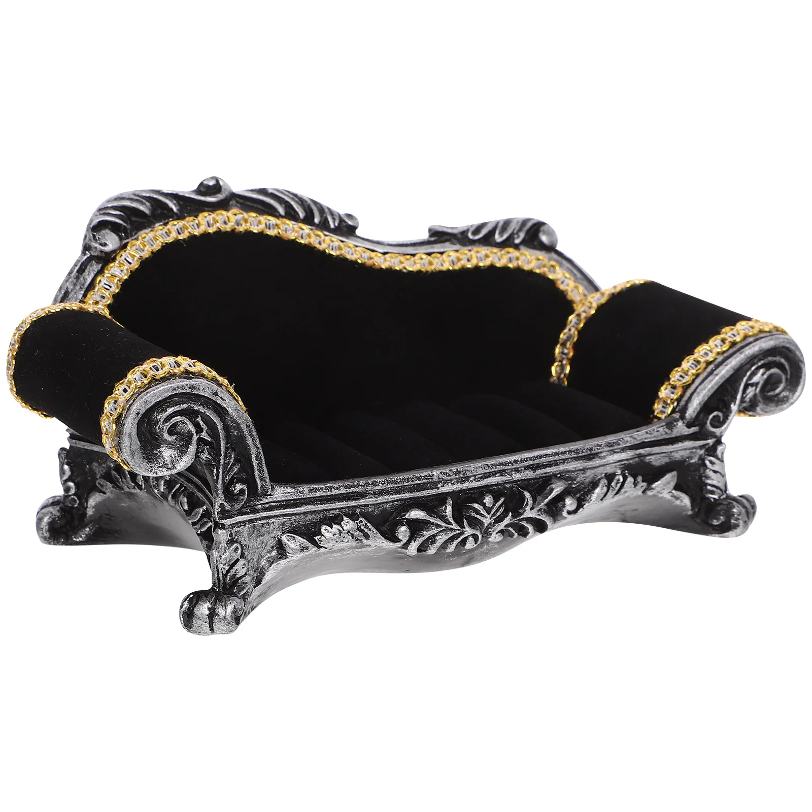 

Jewelry Box Organizer Sofa Shaped Small Storage For Rings Earrings Necklaces Bracelets Display Holder Gift Case