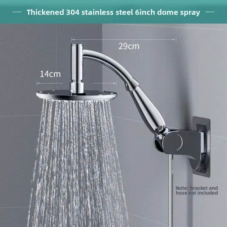 Dual Function Shower Head Handheld & Rain Overhead Sprayer, High Pressure Boost Large Flow Bathroom Shower Accessory