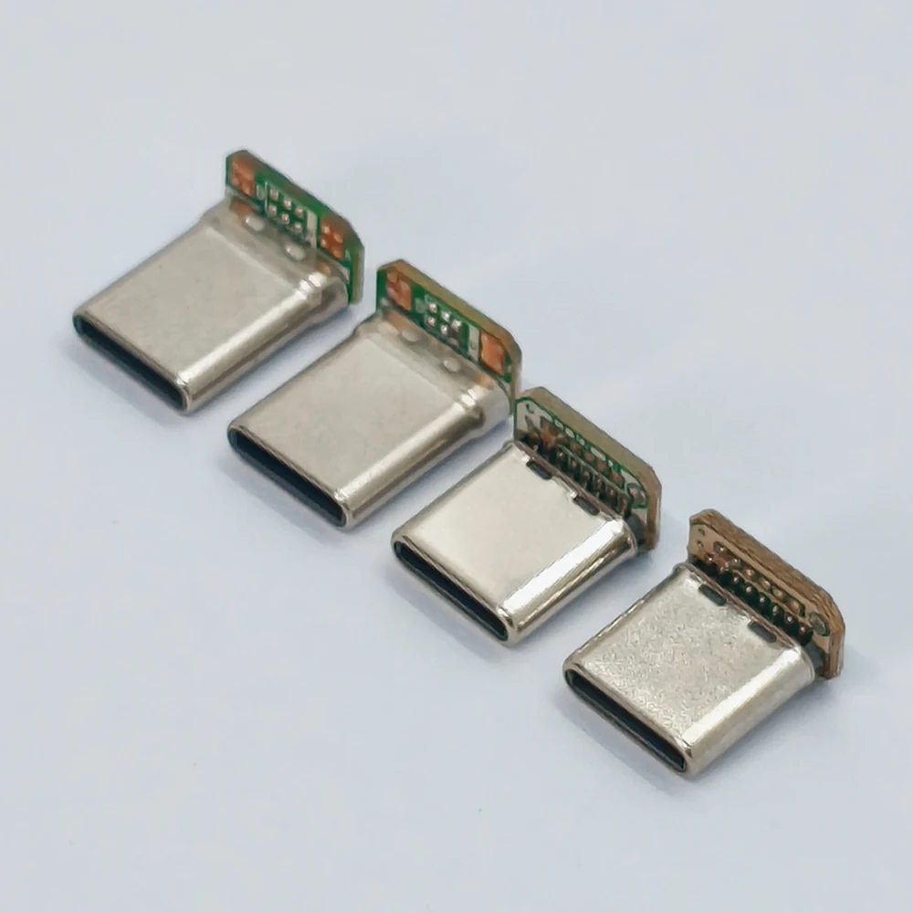 5 Stück USB Typ-C Stecker 16-polig vertikal 9,5mm 11,6mm dehnbarer Stecker mit PCB-Lötpads unterstützt 3/4/5/6-adriges Kabel – Detail 6