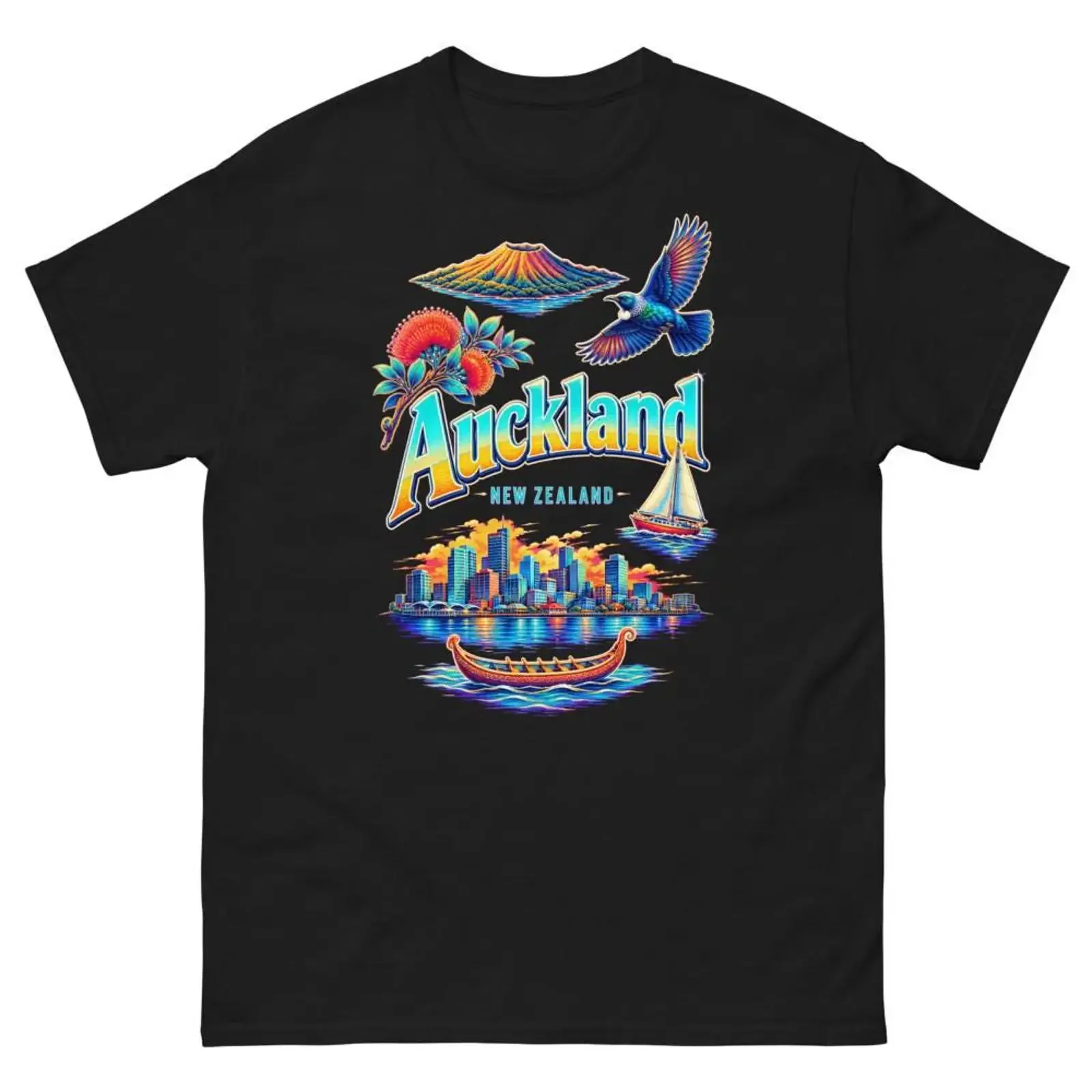 Auckland New Zealand T Shirt Souvenir Travel Keepsake GifT vintage Washed Breathable Unisex fashion Stylish Soft Versatile