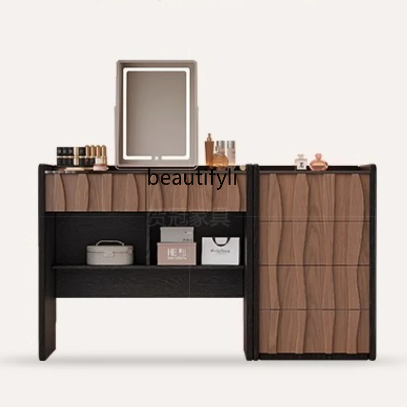 

luxury high-end dresser jewelry cabinet integrated master bedroom medieval retro style high value small apartment makeup table