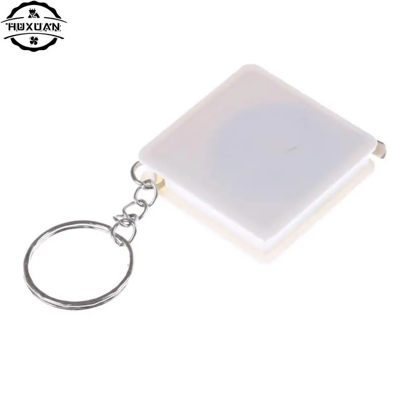 1pc Mini Tape Measure With Key Chain Plastic Portable Retractable Ruler Centimeter/Inch Tape Measure Mini Measuring Tool Random