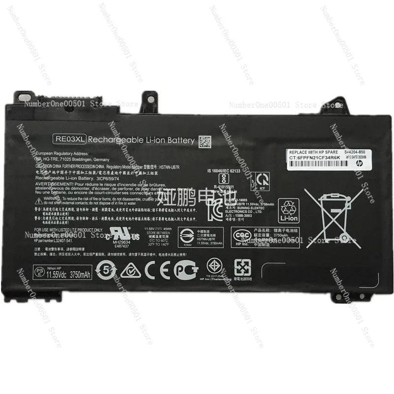 

Новая аккумуляторная батарея New Gen RE03XL для ноутбуков HP ProBook 430 440 445 G6, EliteBook 450 455, HSTNN QC44, 8800 мАч, 80 циклов заряда