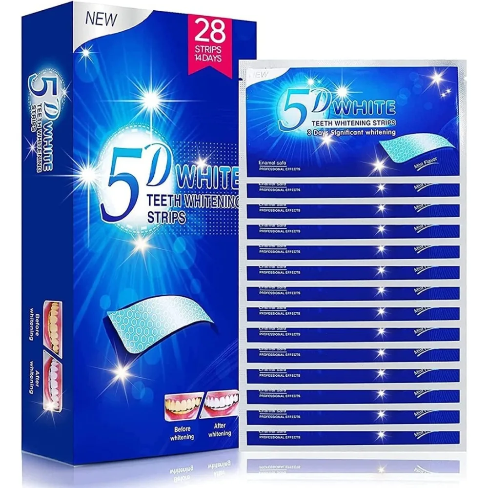 56strips 5D Teeth Whitening Strips Non-Sensitive Formula Dental Whitening Patches for Sensitive Teeth Oral Hygiene Care Products