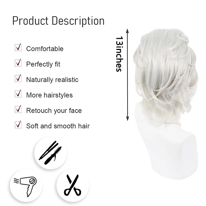 Dr.STONE Xeno Houston Wingfield/Senku Ishigami Cosplay Wig Unisex Heat Resistant Synthetic Hair for Halloween Costume Party