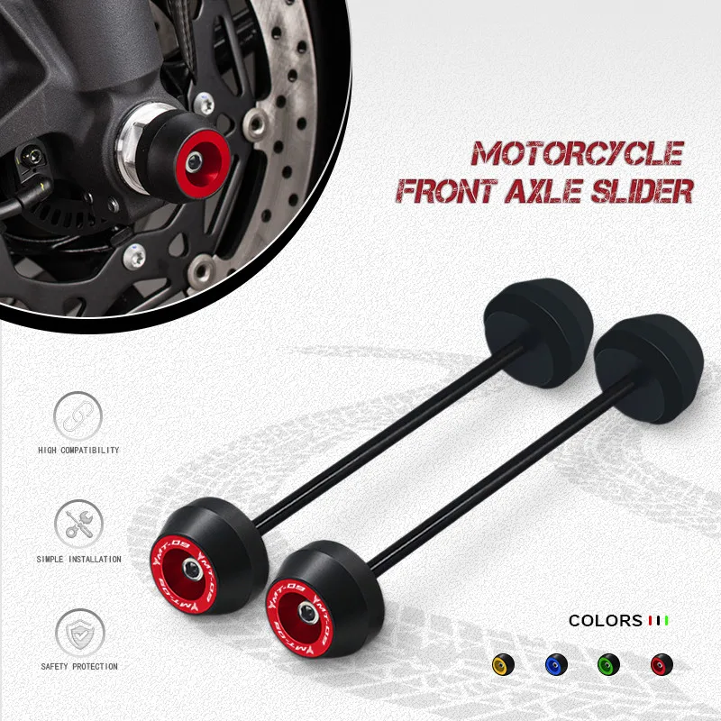 

MT09 Motorcycle Front Rear Axle Fork Wheel Crash Slider Protector Pad For MT-09 mt09 FZ09 FJ09 FZ09 FJ09 XSR900 XSR700 14-25