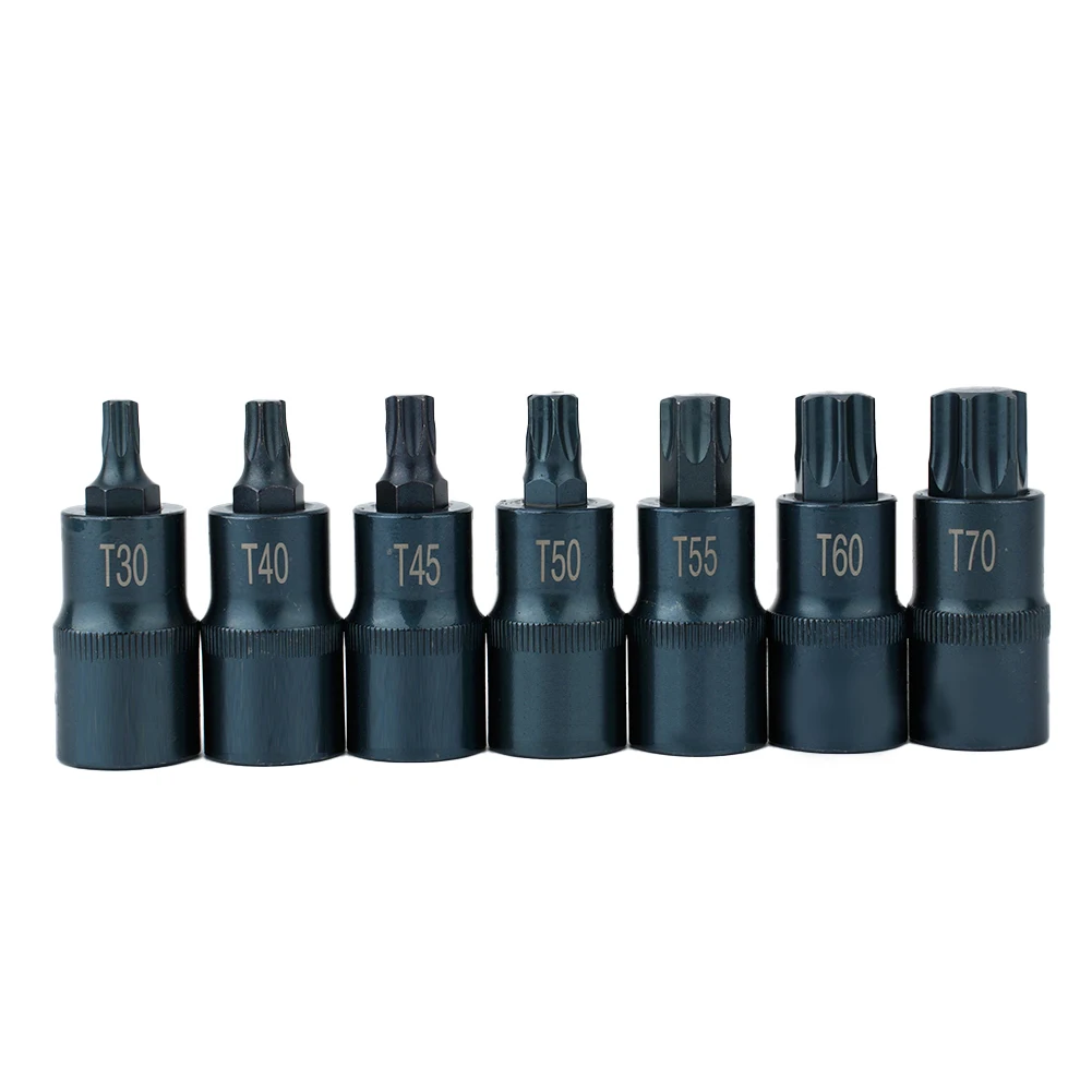 1/2 Inch Torx Screwdriver Bit Multi-Purpose Utility Screwdriver Drive Socket T30 T40 T45 T50 T55 T60 T70 Repair Hand Tool