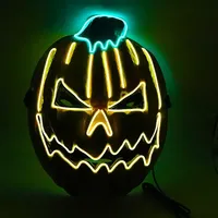 Halloween LED Pumpkin Mask, Head Glow, Cold Light, Cosplay Party, Festival Masquerade, Grimace Decoration