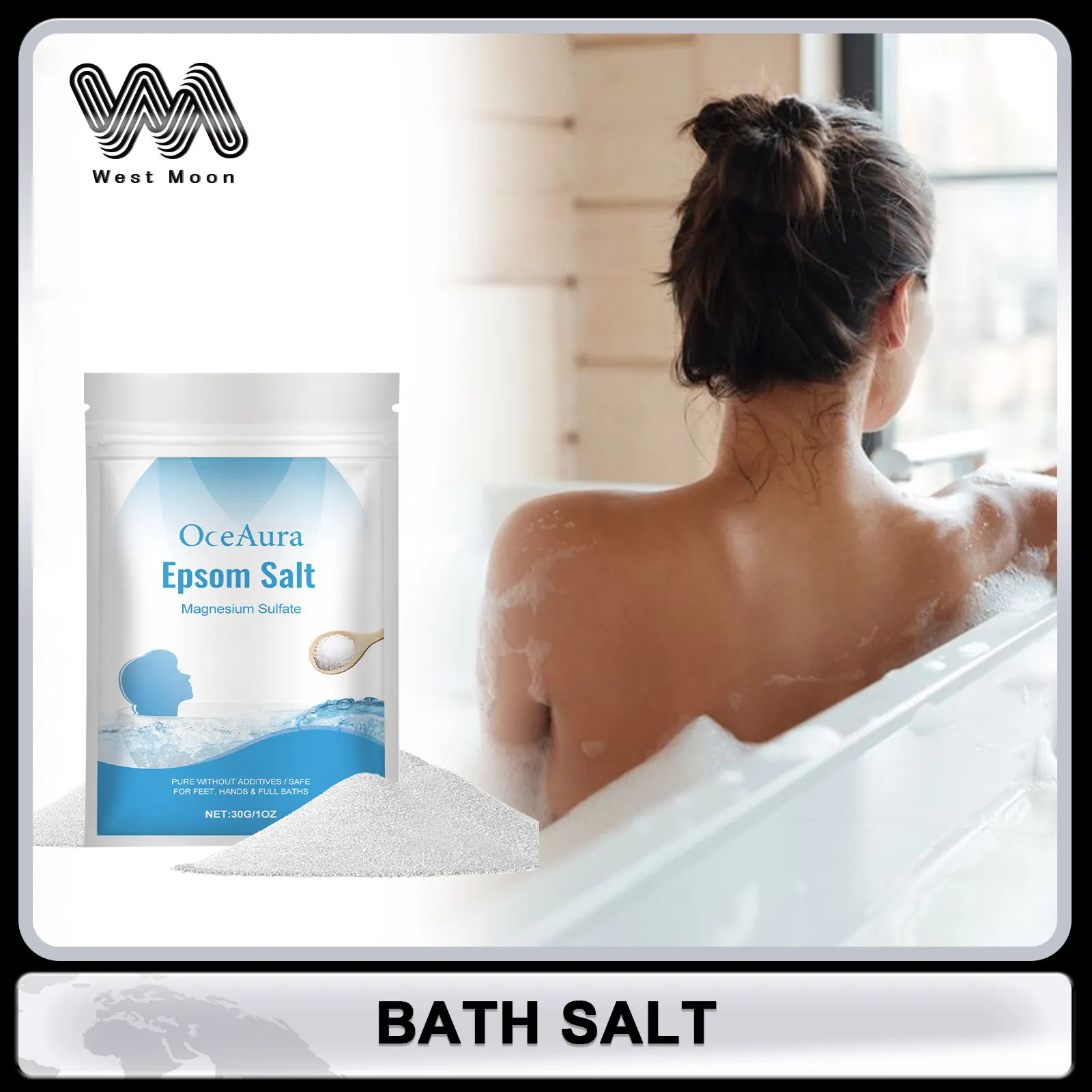 

Bath Salt Spa Exfoliating Dead Skin Removal Improve Roughness Smoothing Cleansing Skin Body Wash Soothing Moisturizing Skin Care