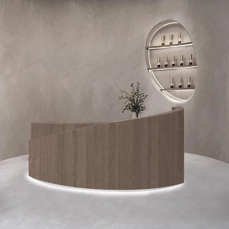 

Reception Desk Unique Modern Oval Shape Cafe Reception Desk Modern Style Office Computer Reception Desk