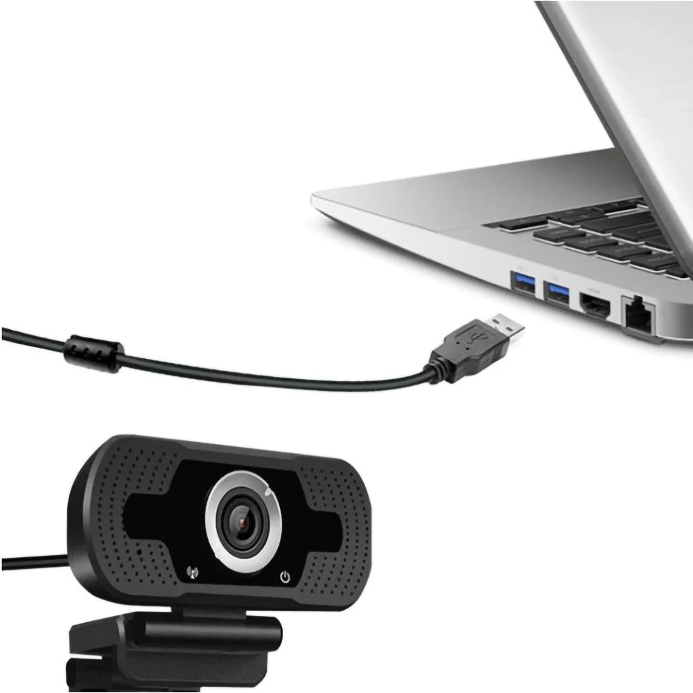 2MP HD Webcast Usb Drive Free Computer Web Camera Built-in Mic Two-way Video Talk Plug & Play Wide 100° Viewing Angle