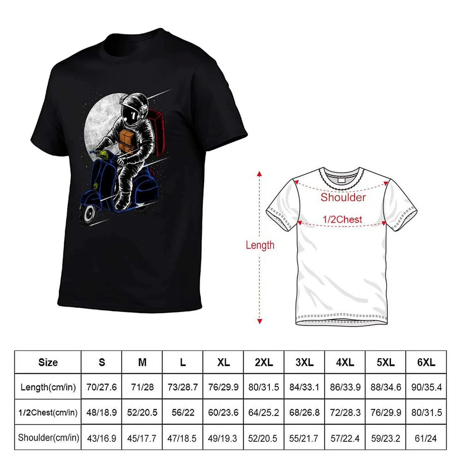 Astro Scooter T-Shirt Big and Tall Casual T-Shirt