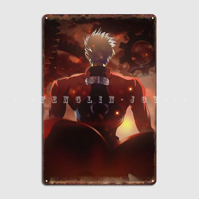 Fate Stay Night Metal Plaque Poster Wall Pub Living Room Funny Garage Decoration Tin Sign Poster