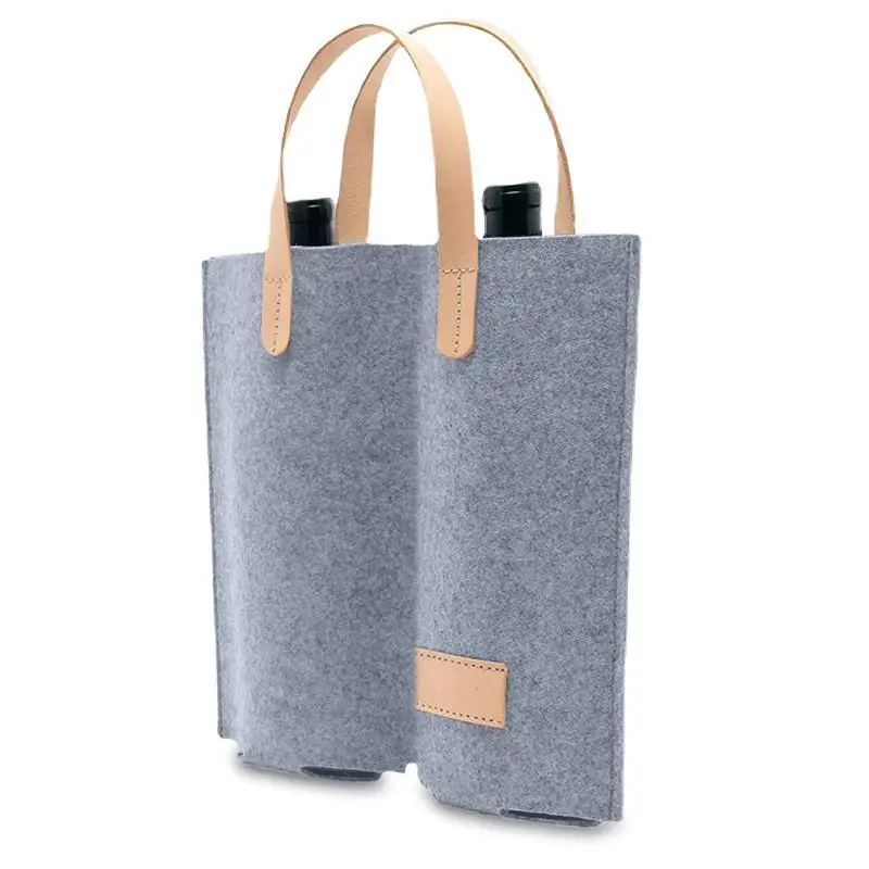 1 Stück Weintasche aus Filz, isolierte Tragetasche für eine Flasche, gepolsterte Weinkühltasche, Geschenk für Weinliebhaber oder Hochzeit. – Detail 5