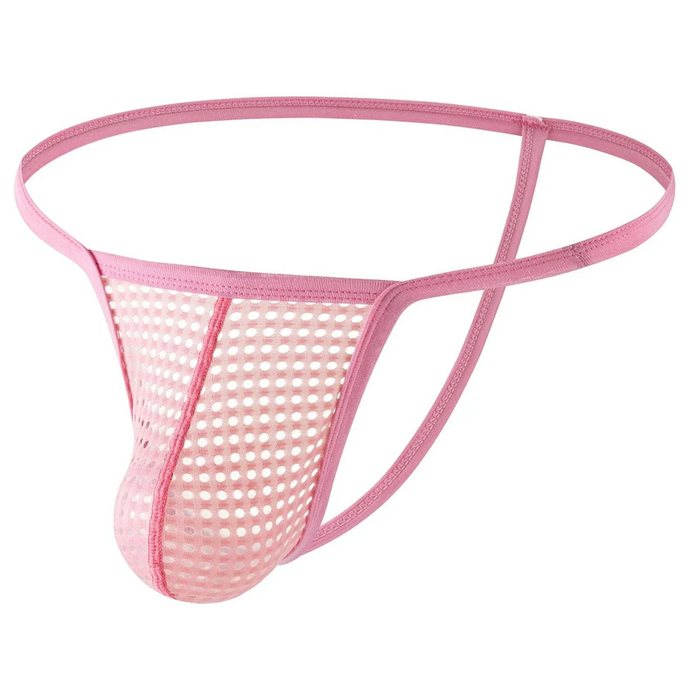 ผู้ชายตาข่าย Sheer บิกินี่ Hollow Exotic ชุดชั้นใน U กระเป๋านูนกางเกงต่ําเอว Thongs G-String T-Back Underpants