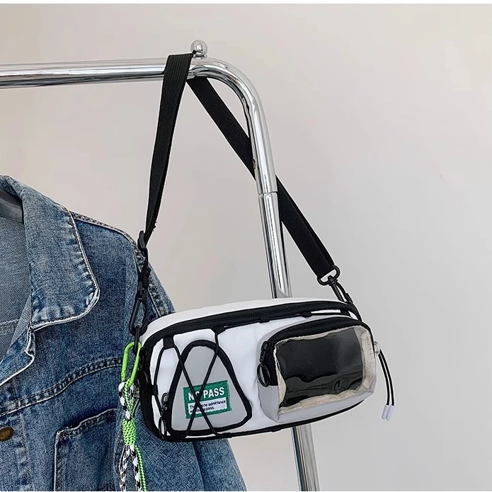 Japanese Small Food Ltabag Small Square Bag Girl Contrasting Color Sweet Cool Wind One Shoulder Crossbody Daily Millet Baby Bags