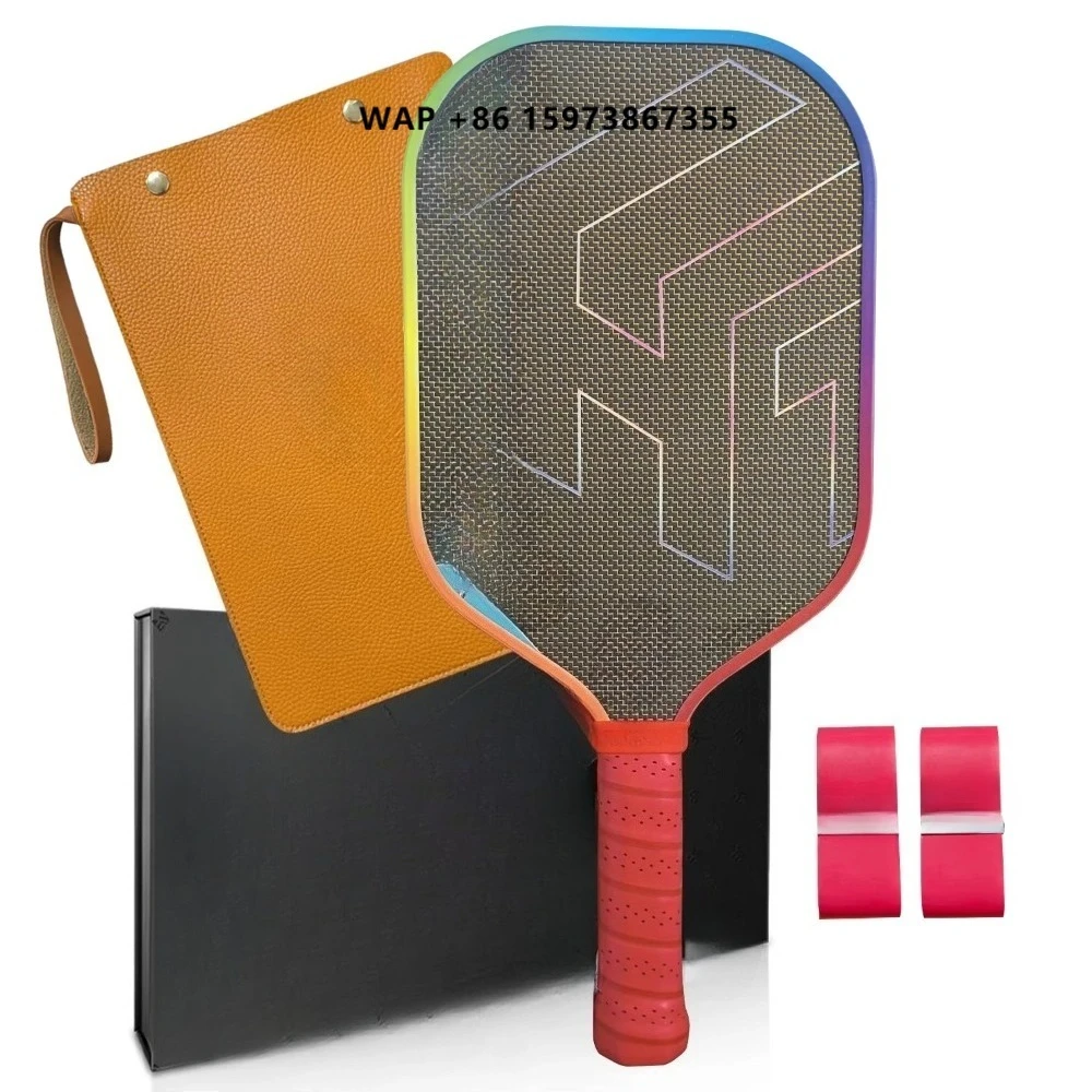 Pickleball Paddle Gold Titanium Wire Material Honeycomb Core Borderless Technology Lightweight Durable Printed High Quality