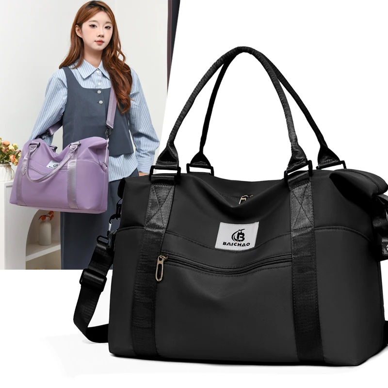 

Travel Duffel Bag Shoulder Weekender Overnight Bag for Women,Travel Tote Bag Sports Gym Handbag with Wet Pocket