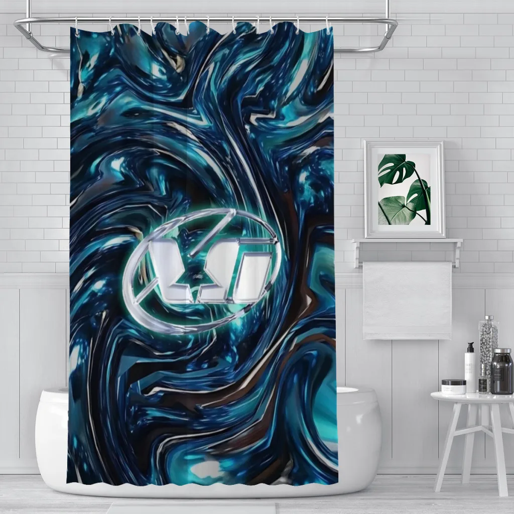 

Modern 3D Printing Cyberpunk Background Shower Curtain Landscape Bath Curtain With Hooks for Bathroom waterproof scenery