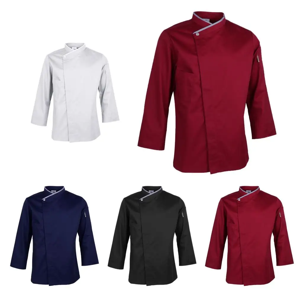 Chef Jackets Coat Long Sleeves Shirt Kitchen Uniform Workwear