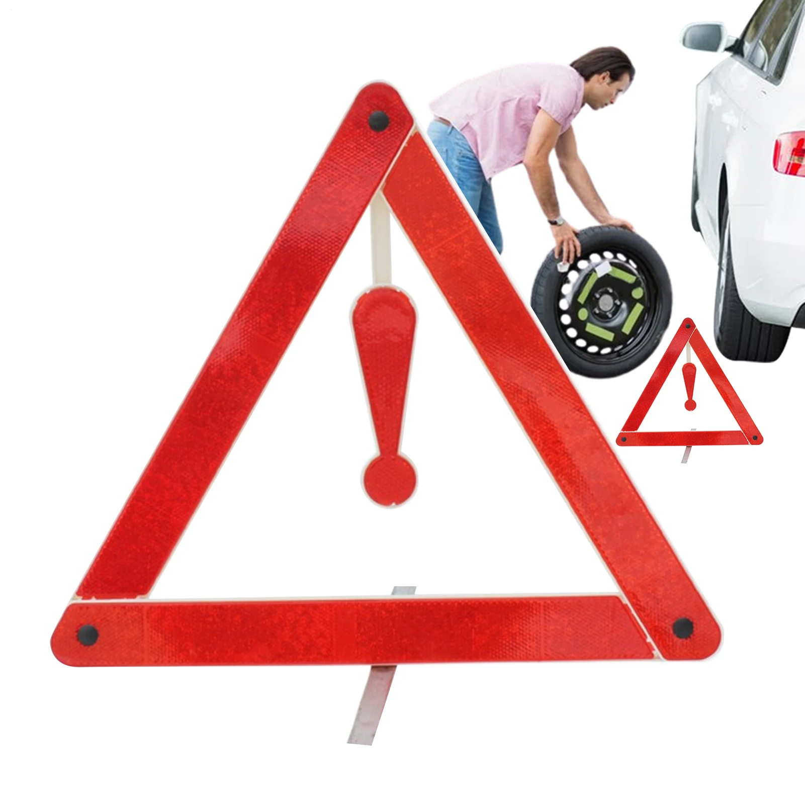 

Светоотражающие треугольники Придорожный складной предупреждающий знак Дорожные треугольники для автомобиля Грузовик RV SUV Розрыв Темный шоссе Перемещение Буксир Неисправностей