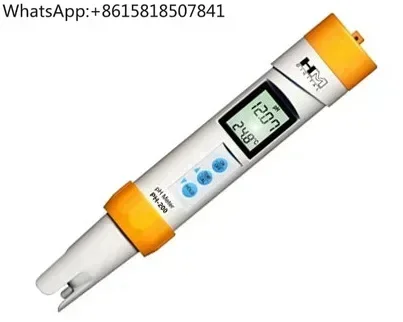 

Waterproof pH thermometer tester with replaceable electrodes for automatic distance measurement and 3-point calibration