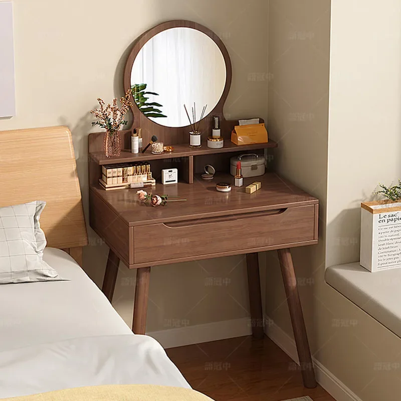 Polished Minimalist Compact Spacious Dressing Table Storage Strong Black Small Dressing Table Mobile Toeletta Indoor Furniture