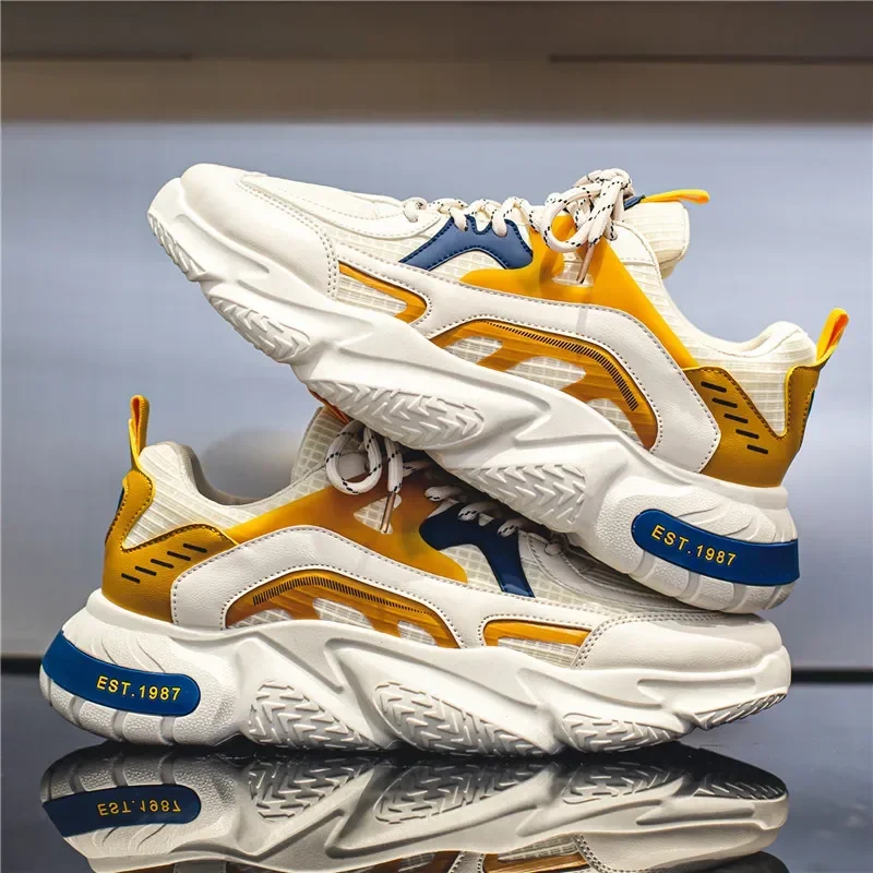 

Мужские повседневные кроссовки, летние модные дышащие сетчатые мужские кроссовки на платформе для бега и ходьбы, обувь для мужчин, Zapatillas Hombre