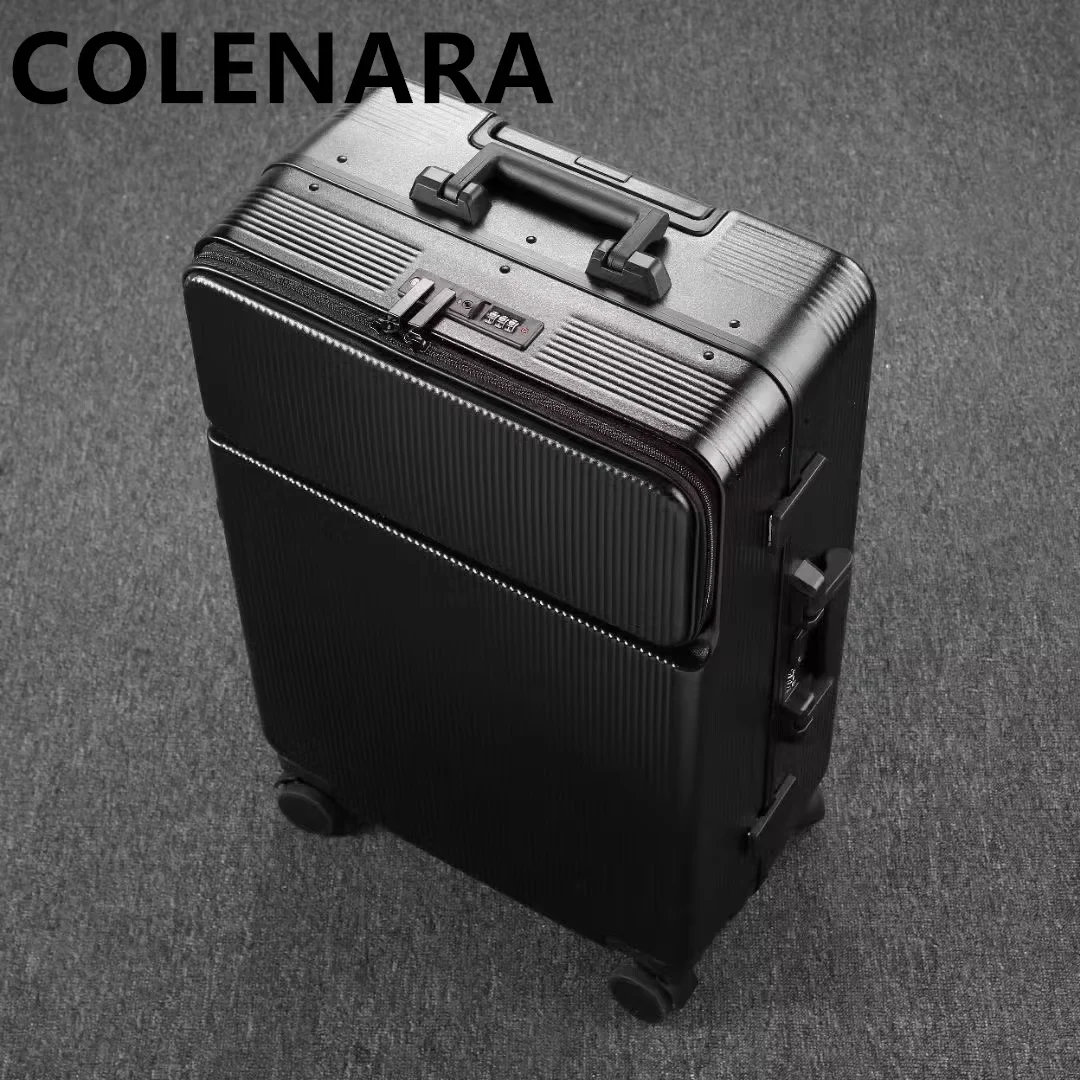 COLENARA Suitcase on Wheels Aluminum Frame Boarding Case 20
