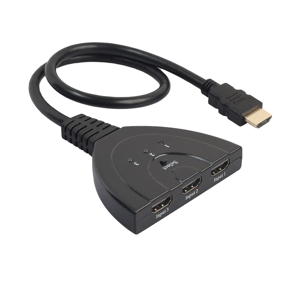 HDMI-Compatible Switch KVM Splitter 4K 2K 3D 3 Input 1 Output Mini 3 Port Video Switcher Hub 1080P For DVD HDTV Xbox PS3 PS4