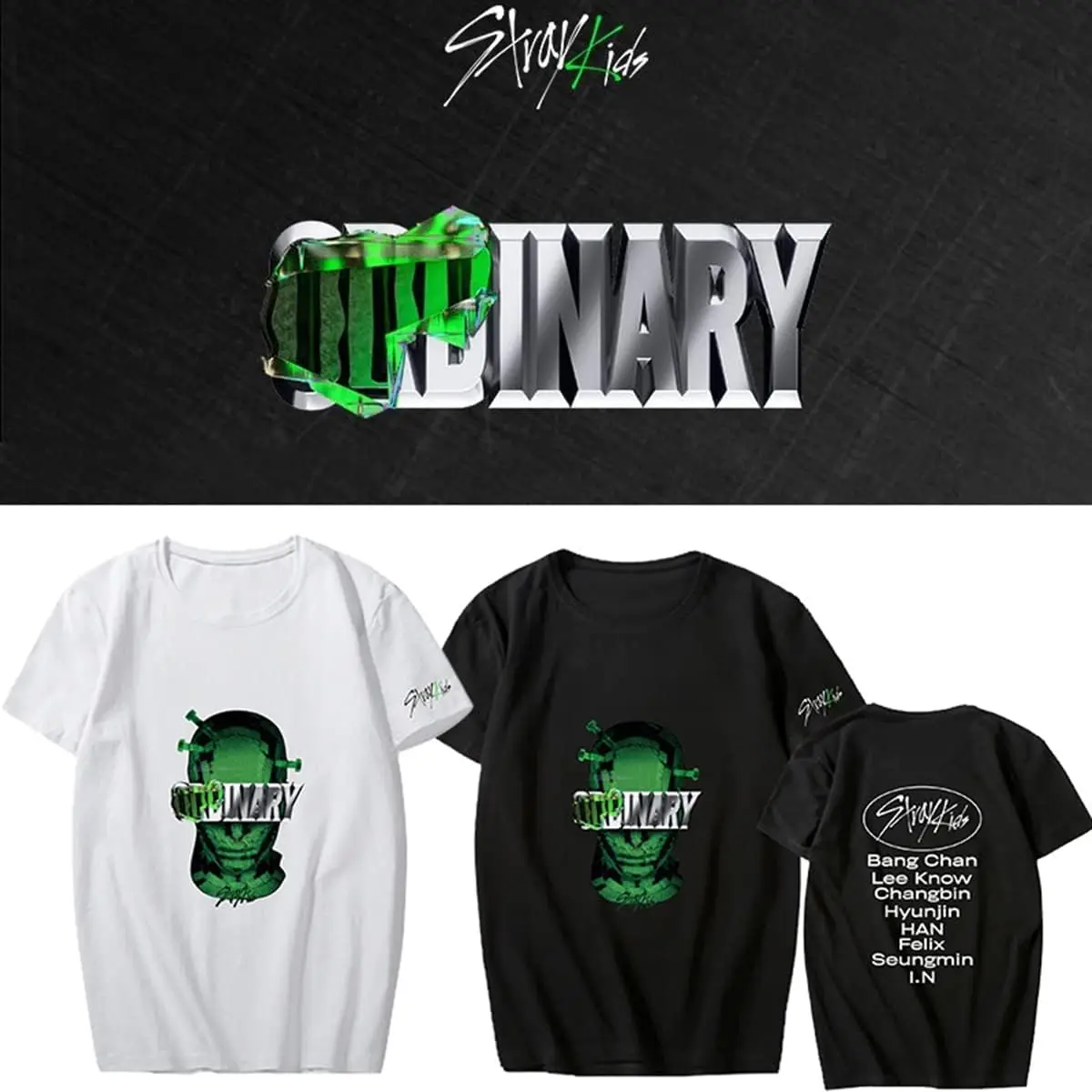 Kpop Straykids SKZ Merch Album Oddinary Shirt Woojin Hyunjin Felix ChangBin Jisung T-Shirt