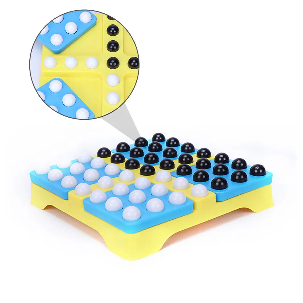 

Five-in-A-Row Gobang Chess Game Board with Rotatable Bright Color Design Portable Lightweight Educational Strategy Game for Kids
