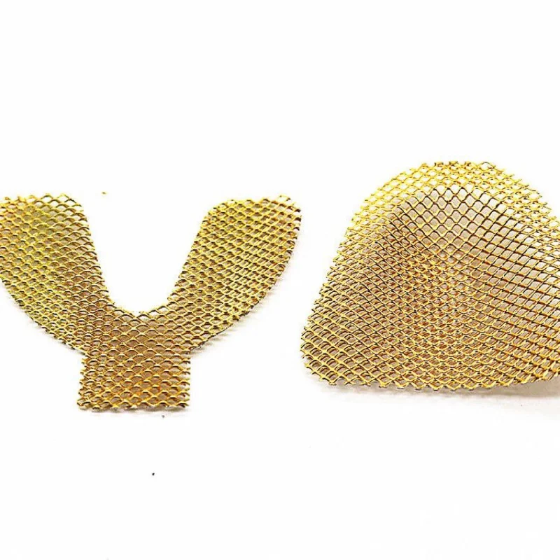 

Dental Denture Reinforcement Mesh Yellow Metal Strong Mesh Dental Lab Supplies Upper And Lower