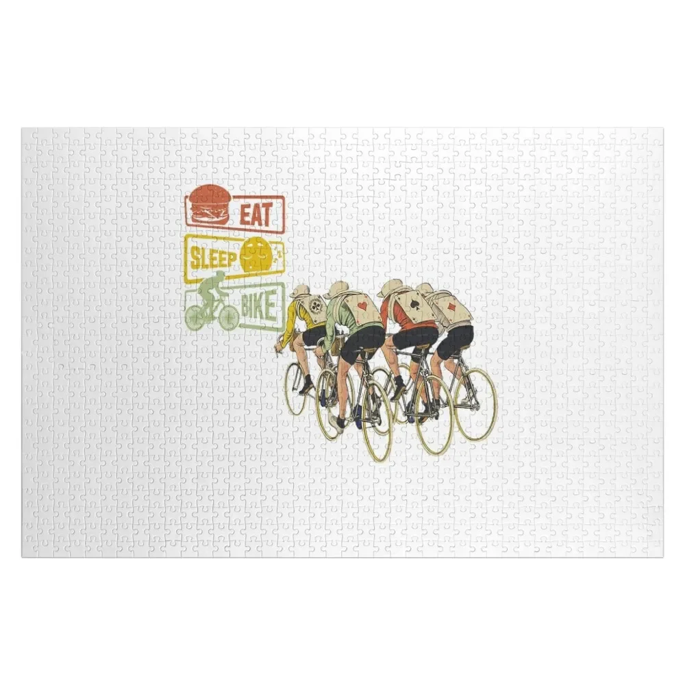 

Eat Sleep Bike Jigsaw Puzzle Custom Wooden Gift Personalized Gift Puzzle