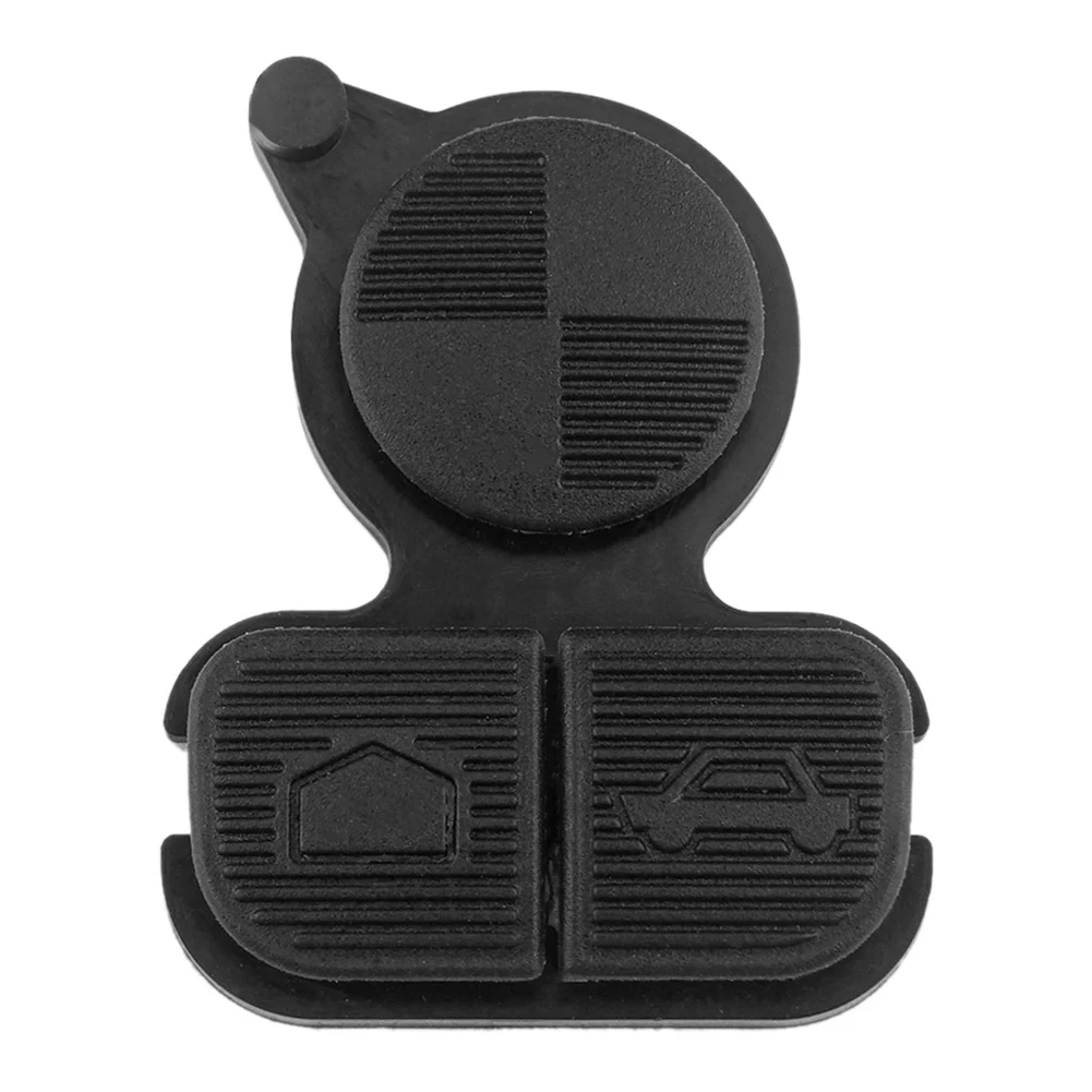 3 Button Key Fob Case Pad Silicone Remote Fob Key Button Pad Replacement Car Key Cover Black for BMW E36 E39 E38 Z3 Z4 Z8