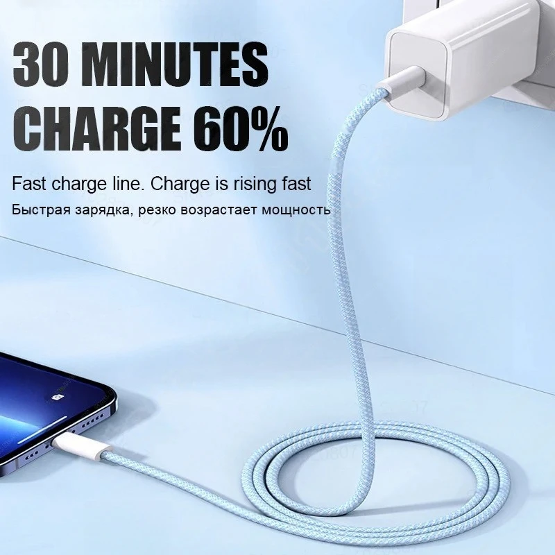 PD 35W Fast Charger For iPhone 11 12 13 14 15 Pro Max Fast Charging Cable For iPhone 15 Plus USB Type C Data Line Phone Charger - náhled 6