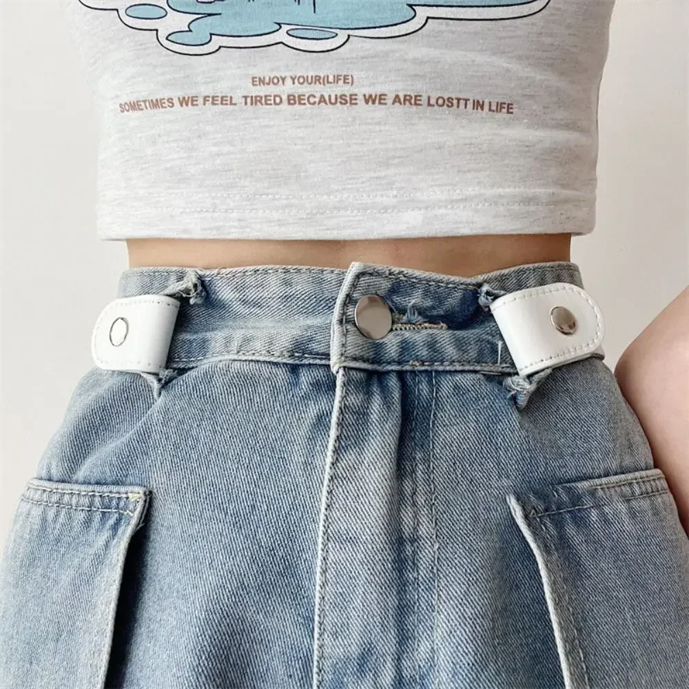 Cinturón elástico Invisible sin hebilla para mujer, pretina conveniente, cinturón libre