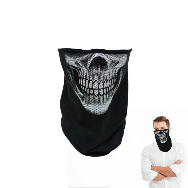 Motorcycle Face Masque Dustproof Masque Scary Bandana For Halloween Outdoor Sports Supplies For Skiing Riding Hiking