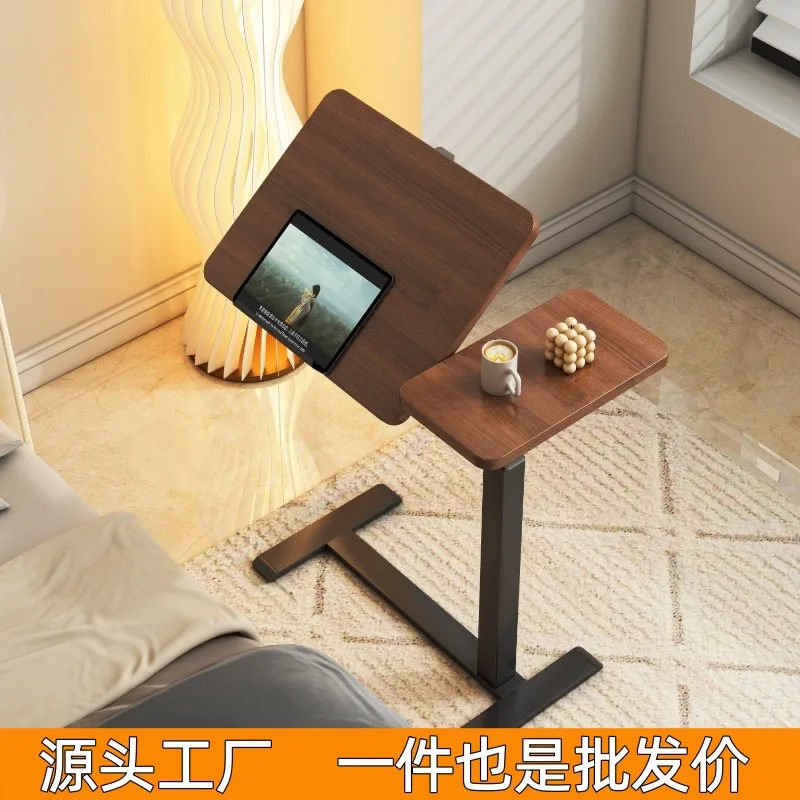 Bedside Table Pneumatic Adjustable Desk Flip Desktop Sofa Side Table Freely Adjustable Height Home Study Desk