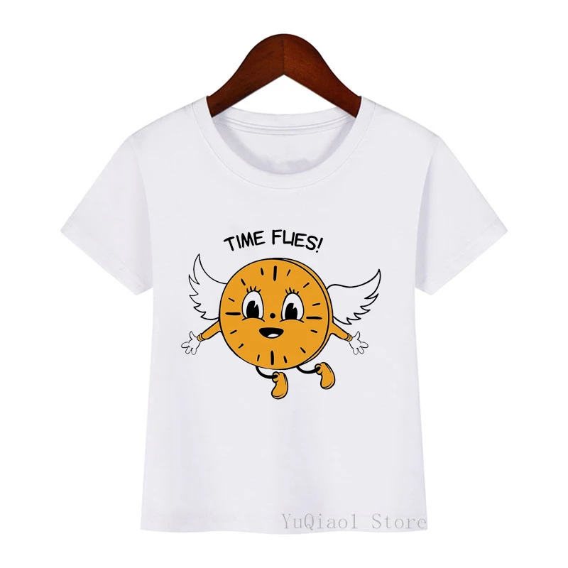 Tva Tijd Vliegt Angel Cartoon Print T-shirt Tops Voor Meisjes/Jongens Grappige Loki Kinderkleding Zomer Korte Mouw T-shirt jongen