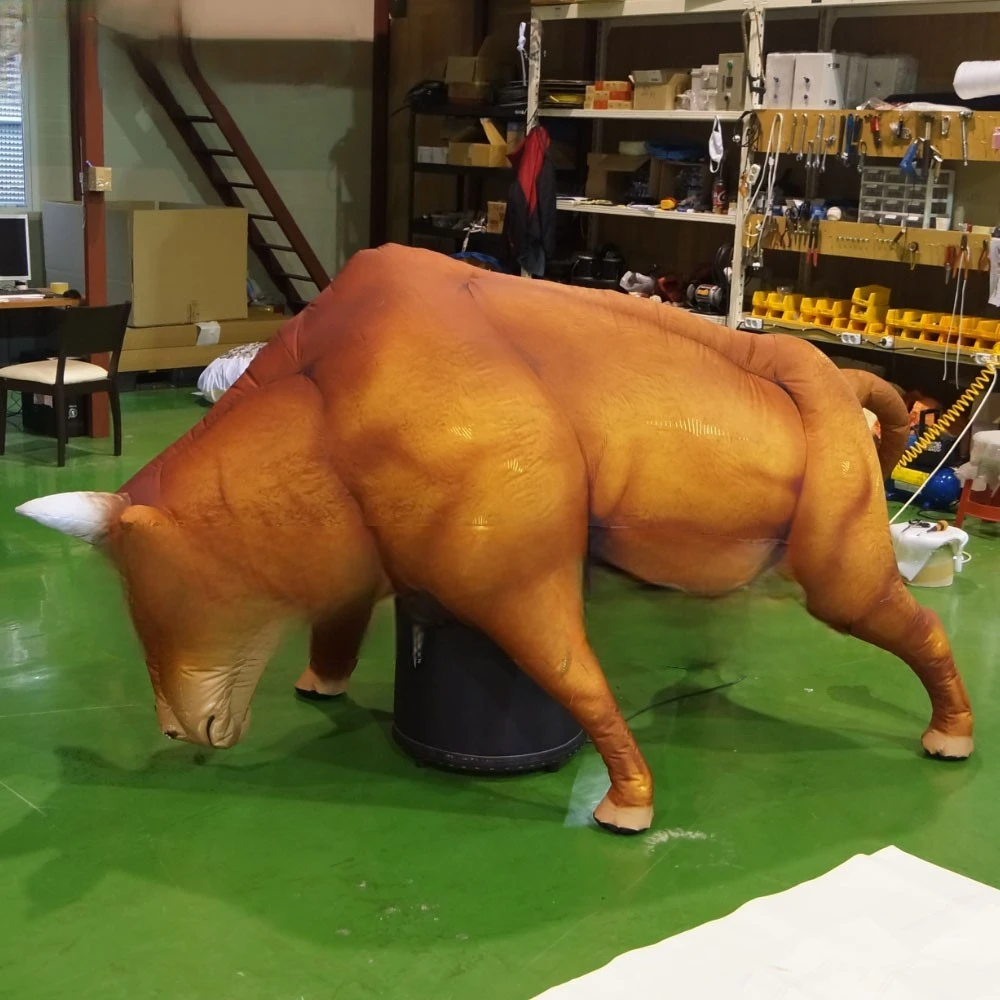 bull for bullfighting  Giant inflatable event decoration, advertisement with inflatable bull replica