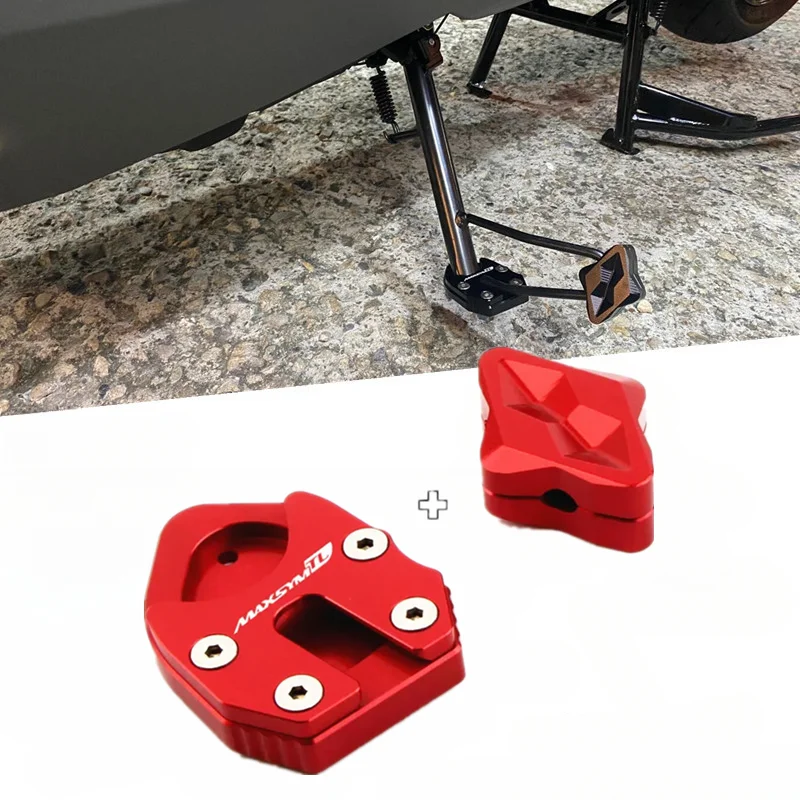 For SYM MAXSYM TL500 TL508 Parking Frame Decoration Reinforcement CNC Accessories Motorcycle Side Stand Base Enlarged Pad
