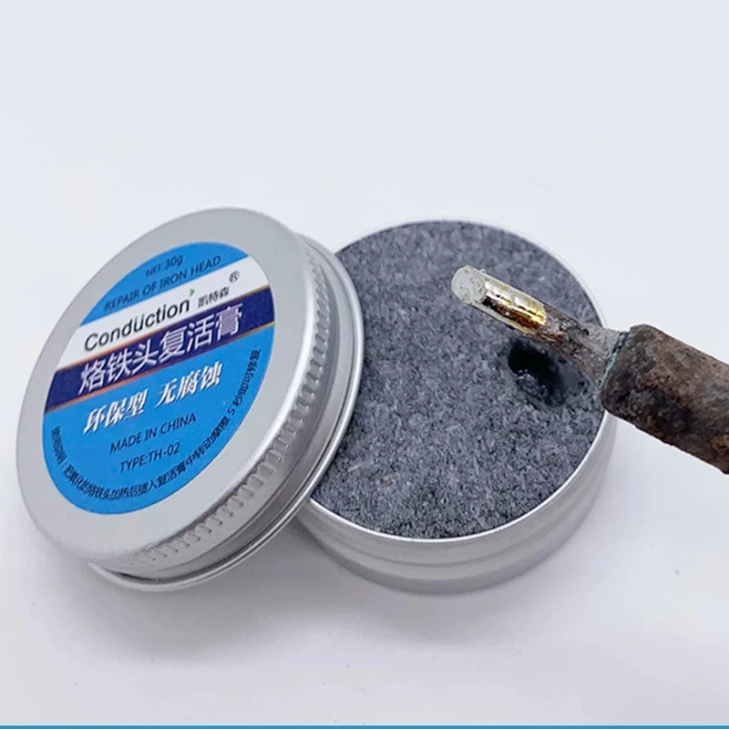 Crème à souder antiadhésive pour pointe de fer à souder, pâte propre pour tête d'oxyde, activateur d'oxyde de résurrection, 1 pièce