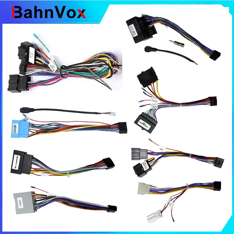 Radio Wiring Harness Adapter 16 Pin Car Android For Ford Focus Mondeo Chevrolet GM Jeep 16pin Wiring Harness Plug Power Cable